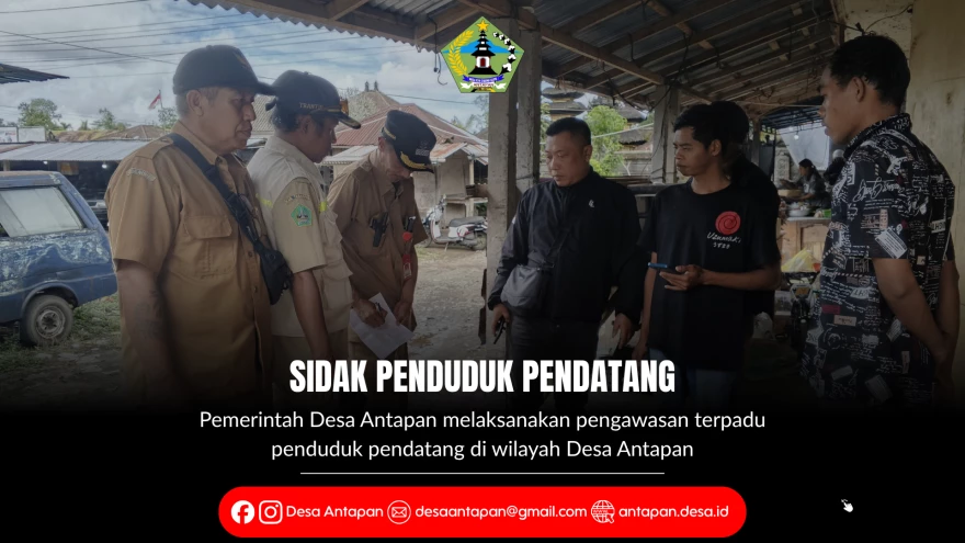 SIDAK PENDUDUK PENDATANG DESA ANTAPAN